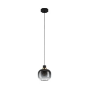 Pendente Oilella Moderno 1x E27 Ip20 Vidro Preto 220V Eglo