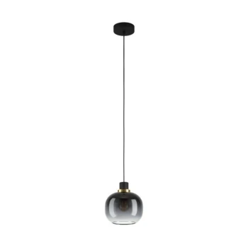 Pendente Oilella Moderno 1x E27 Ip20 Vidro Preto 220V Eglo