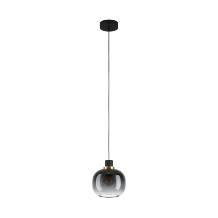 Pendente Oilella Moderno 1x E27 Ip20 Vidro Preto 220V Eglo