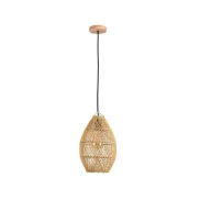 Pendente Otaki Para 1xE27 Rattan Oriental Skylight Bivolt Pendente Otaki Para 1xE27 Rattan Oriental Skylight Bivolt
