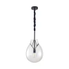 Pendente Pallo Nie 40cm Para G45 Preto Com Cristal Nordecor