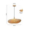 Pendente Regia 420 1X E27 Fibra Bambu Artesanal G-Light