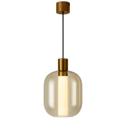 Pendente Spia 13x26Cm 4W Dourado E Ambar Sky-4088 Skylight Pendente Spia 13x26Cm 4W Dourado E Ambar Sky-4088 Skylight