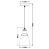 Pendente Vintage Ambar Dome 1xE27 Preto Blumenau