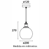 Pendente Vintage Ambar Globe 1x E27 Preto Bivolt
