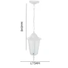 Pendente Vintage Roma 190 Cor Branca Colonial Glight E27
