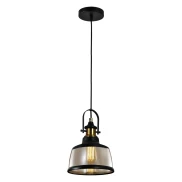 Pendente Vintage Soho Âmbar Redondo Blumenau Preto Bivolt