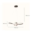 Pendente moderno Led 45W 3 Tons Marrom Lp-017m Nitrolux