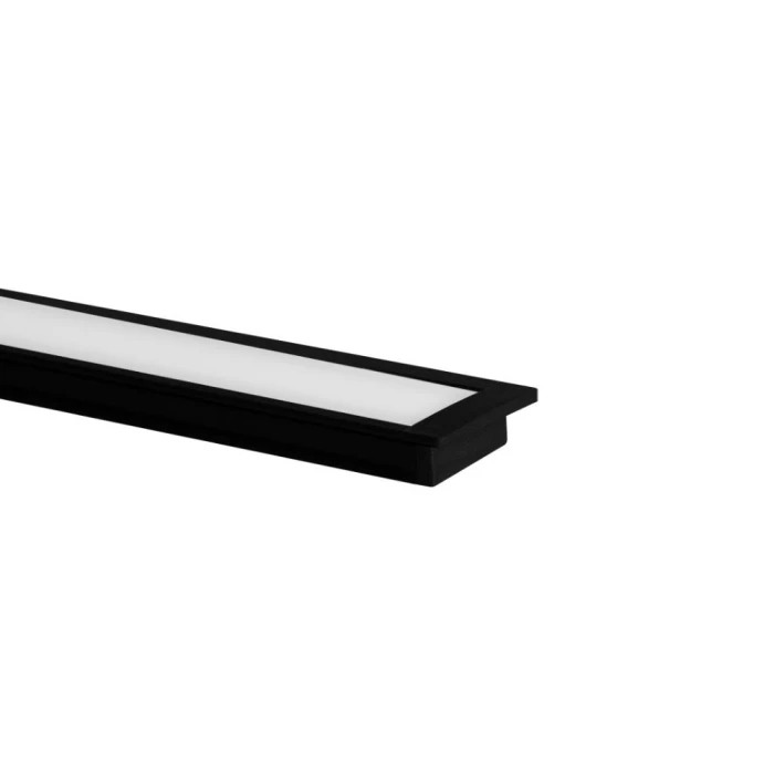 Perfil De Embutir 3 Metros 24x7mm Preto Sem Mola Blumenau