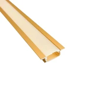 Perfil De Embutir Para Fita Led 23.6X7X17mm 3 Metros Dourado