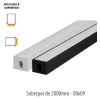 Perfil Risque Sobrepor 2M 8Mm Branco Avant Linha Premium