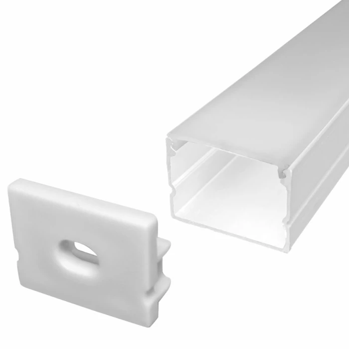 Perfil Sobrepor 27x10mm 3m Branco Difusor Br G-Light