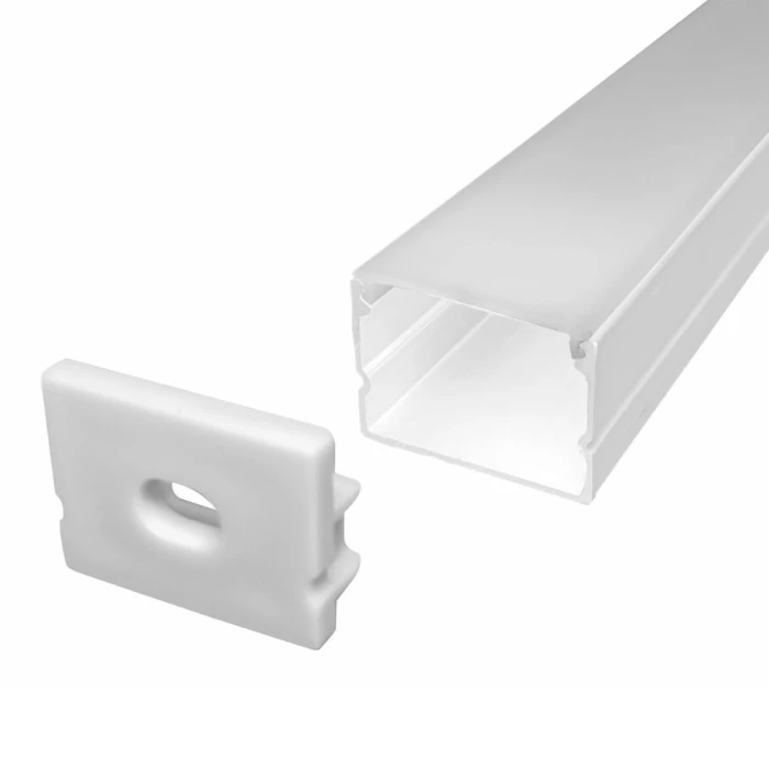 Perfil Sobrepor 2M 19.8X14Mm Branco Com Difusor Br G-Light