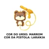 Pistola Lança-Água Com Mochila 1 Litro Urso Plástico Marrom Pistola Lança-Água Com Mochila 1 Litro Urso Plástico Marrom