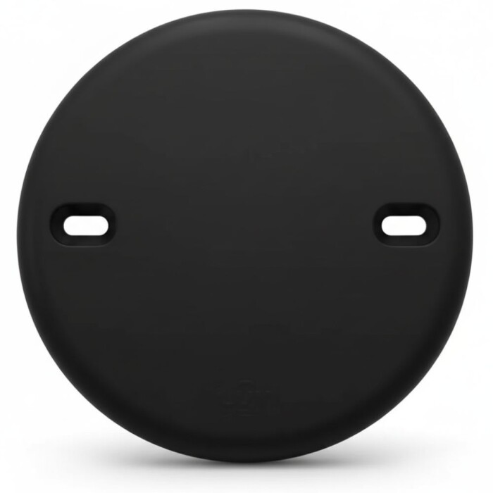 Placa Cega Redonda 4 Stylus Preto Ilumi