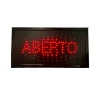 Placa De Led Letreiro Sinalização Luminoso Aberto 220v Preto Placa De Led Letreiro Sinalização Luminoso Aberto 220v Preto