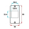 Placa Para 2 Teclas 1/2-3/4 Branca Inpol