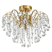 Plafon Cristal Amarílis 3XG9 Dourado Blumenau Bivolt Novo Plafon Cristal Amarílis 3XG9 Dourado Blumenau Bivolt Novo