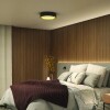 Plafon De Led Moon Redondo Cor Preto 24W 3000K Blumenau