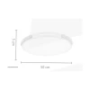 Plafon De Led Redondo Qyro 36W 3000K 50cm Branco Astraled