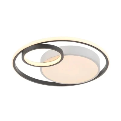 Plafon Led Astraled 72Cm 100W 3000K Preto P-9940 Moderno