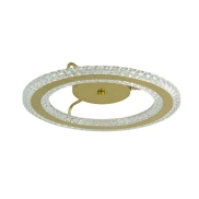 Plafon Led Ester Redondo 24W 3 Tons De Luz Dourado Blumenau