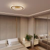 Plafon Led Ester Redondo 24W 3 Tons De Luz Dourado Blumenau