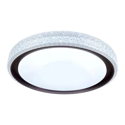 Plafon Led Iris Redondo 20W 3 Tons Preto Sobrepor