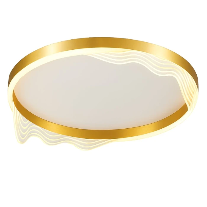 Plafon Led Lomy 50cm 32w 3000k Dourado P-9944 Astraled