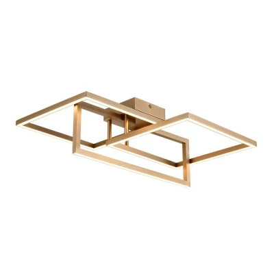 Plafon Led Mirian 32W 3000K Dourado Luz Quente Redonda 86823130