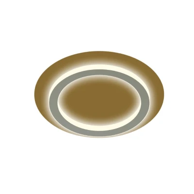 Plafon Led Oris 450 36W 3000K Dourado Autovolt G-Light
