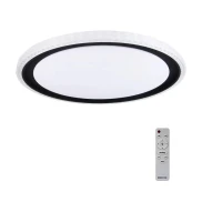 Plafon Led Redondo Kenle 50cm 36W 3 Tons De Luz Preto Plafon Led Redondo Kenle 50cm 36W 3 Tons De Luz Preto