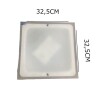 Plafon Plana Flex Quadrado Perola 24W 6400K Blumenau Novo