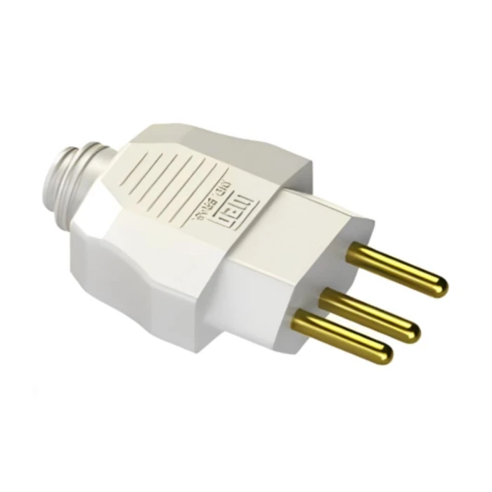 Pluge De Tomada Macho 2 polos + Terra 10A Branco Weg