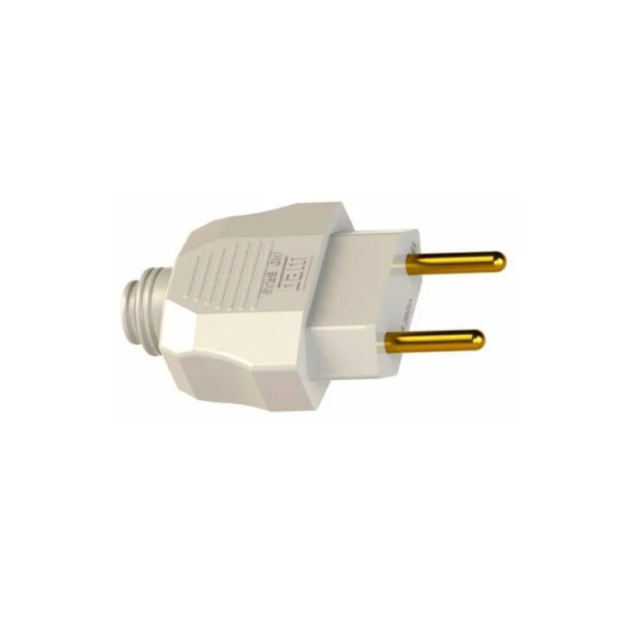 Plugue De Tomada Macho 2P 10A 250V Branco Weg Modelo 13302093