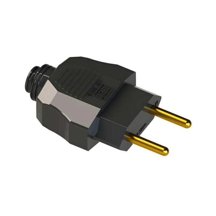 Plugue De Tomada Macho 2P 10A 250V WEG Preto Padrão Bipolar