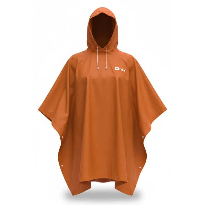 Poncho Compacto Laranja NtK 540080 Resistente e Impermeável