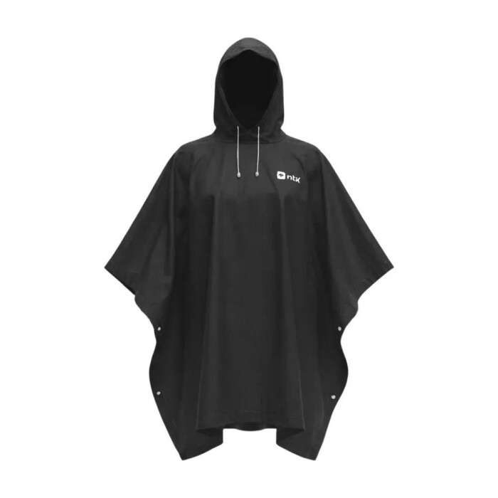 Poncho Compacto Preto NtK 540080-PR Impermeável Para pesca e camping