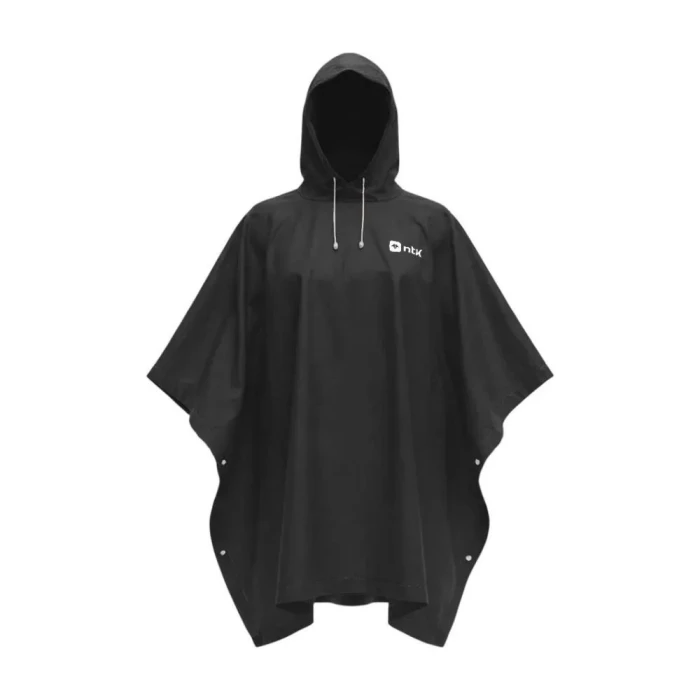 Poncho Compacto Preto NtK 540080-PR Impermeável Para pesca e camping