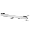 Porta Toalha Reto Banho Linha Smart 48001-B Cromado 60cm