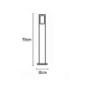 Poste Balizador Externo Garten Cor Branco Germany 1x E27