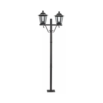 Poste Duplo Minessota 160cm 2xE27 Preto Click Injet 8434