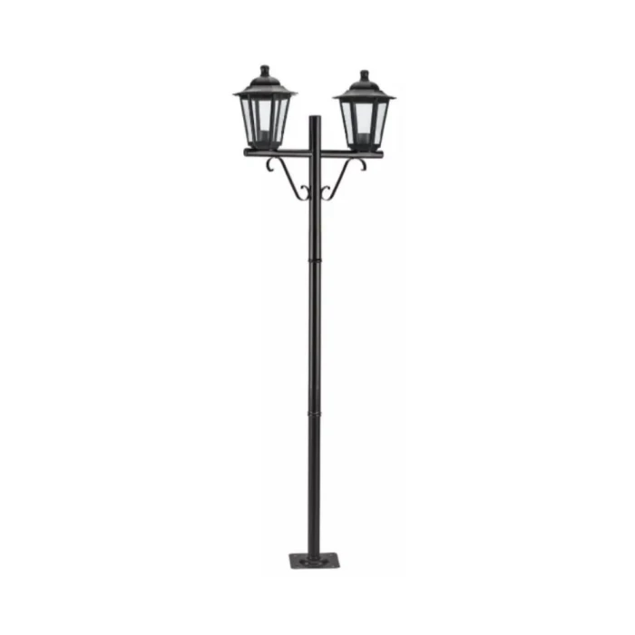 Poste Duplo Minessota 160cm 2xE27 Preto Click Injet 8434