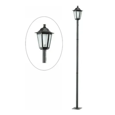 Poste Minessota 170cm 1xE27 Preto Click Injet 8434