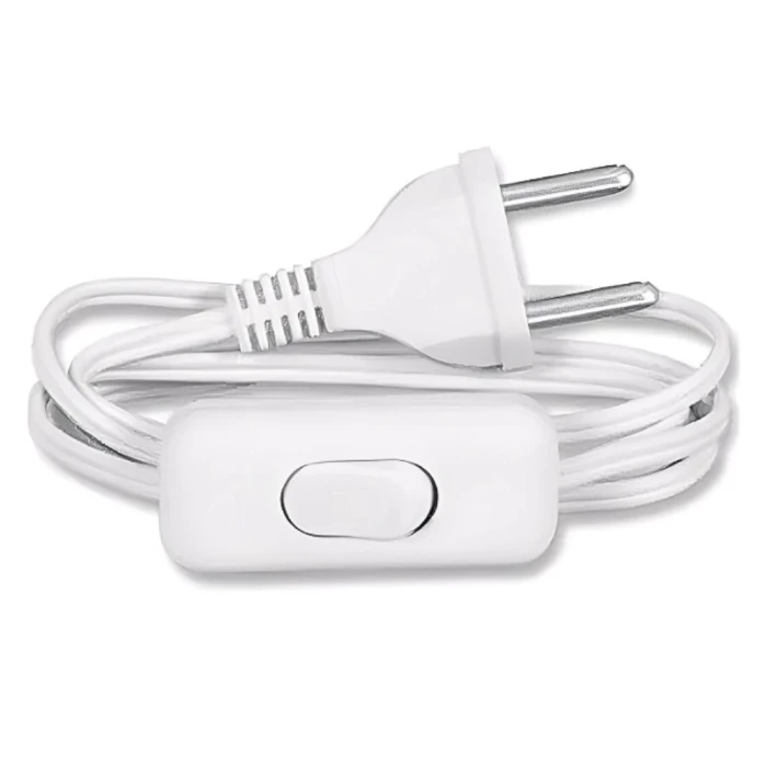 Pulsador Para Campainha Centro E Fim Cordão Branco Interneed