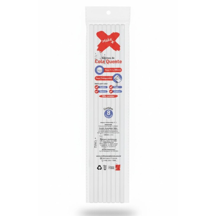 Refil Cola Quente Fina 7.5X300 Pro Make+ Modelo 6012 Novo