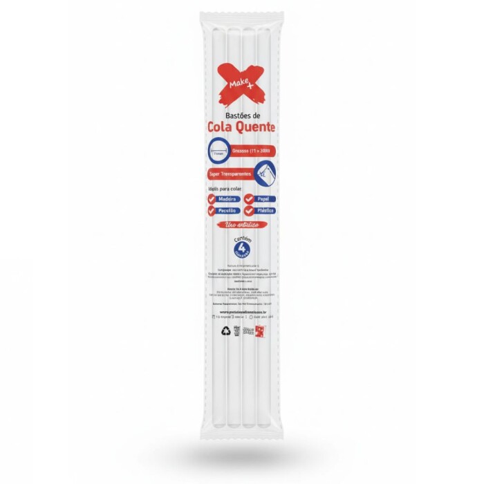 Refil Cola Quente Grossa 11.2X300 Pro Make+ Pacote Novo