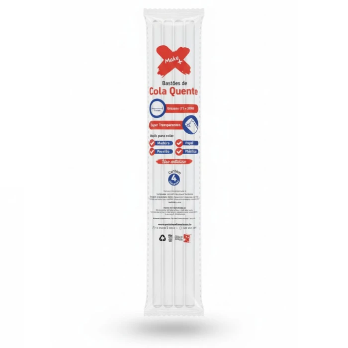 Refil Cola Quente Grossa 11.2X300 Pro Make+ Pacote Novo