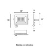 Refletor De Led Tech Com Sensor IP65 50W 6500K Bivolt Preto