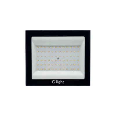 Refletor Slim Led 100w 3000k Luz Branca Autovolt G-light